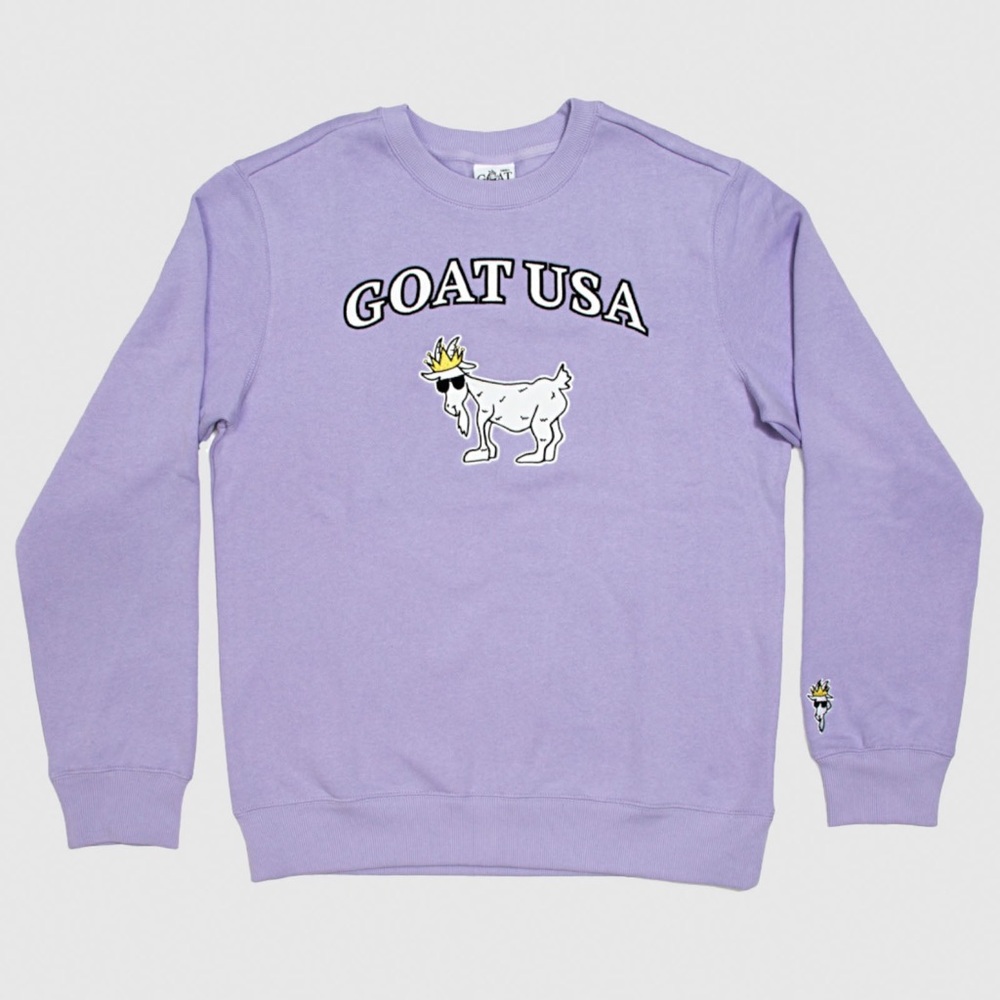 Goat USA Purple Logo Crewneck Sweatshirt